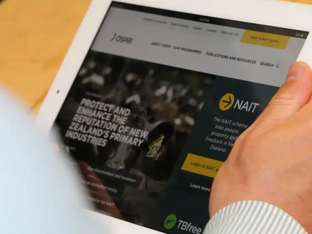 iPad showing NAIT login
