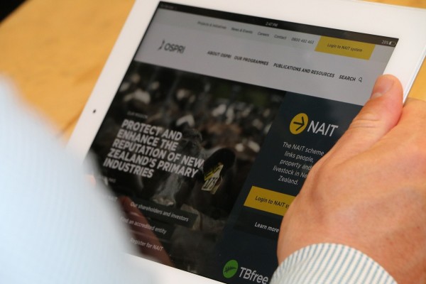 Image of NAIT homepage on tablet