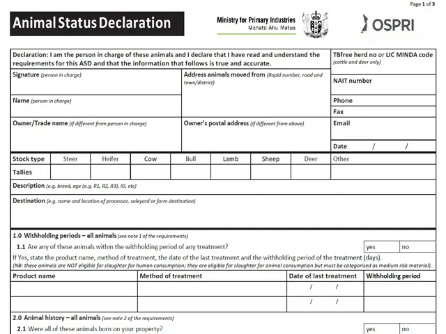 Cover of ASD form