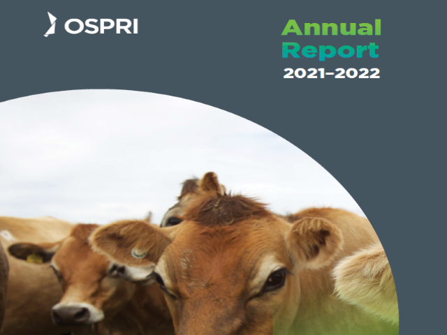 Cover of OSPRI annual report 2021-22