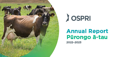 Cover photo for OSPRI Annual Report 2022-2023