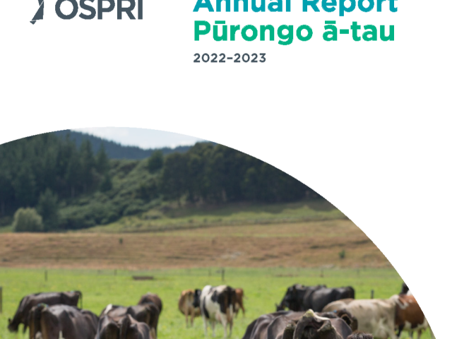Cover photo OSPRI Annual Report 2022 2023