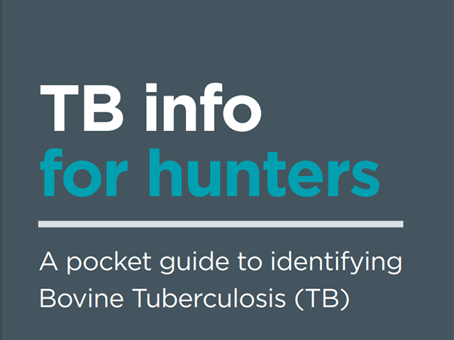 Cover of pocket guide "TB info for hunters"