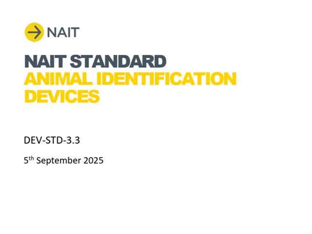 Cover of 'NAIT Standard: Animal Identification Devices'