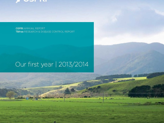 OSPRI Annual Report 2013-2014 cover