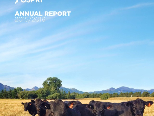OSPRI Annual Report 2015-2016 cover