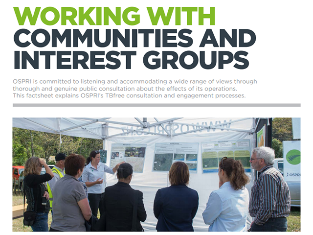 Cover of factsheet 'Working with communities and interest groups'