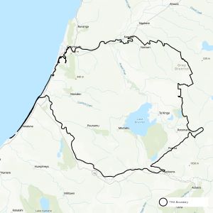 Map showing boundaries of Grey TB management area