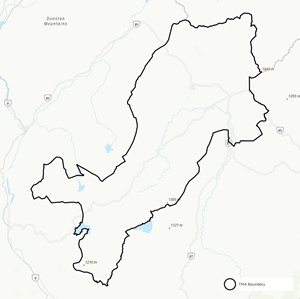 Map showing Maniototo TB management area boundaries