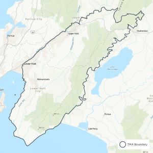 Map showing boundaries of Remutaka-Hutt TB management area