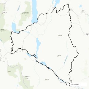 Map showing boundaries of South Canterbury Core TB management area