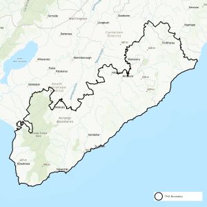 Map showing boundaries of South-east Wairarapa TMA)